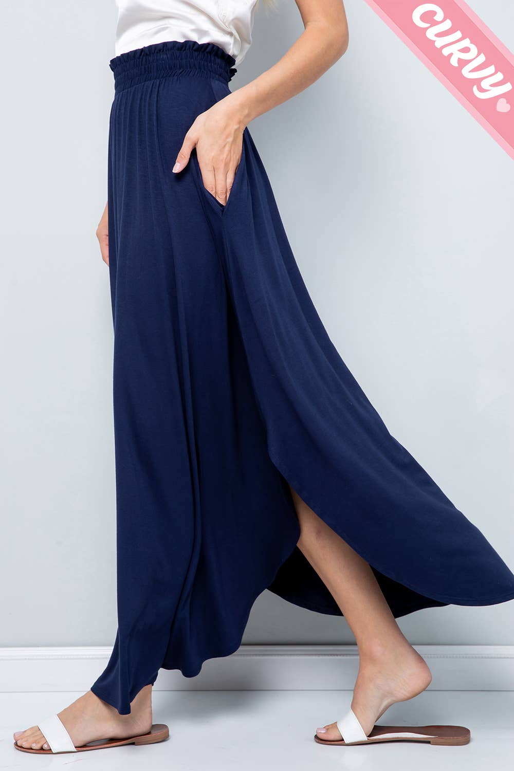 Sweet Lovely by Jen - Wholesale Skirt - Women's - PLUS SIZE KNIT JERSEY MAXI SKIRT50