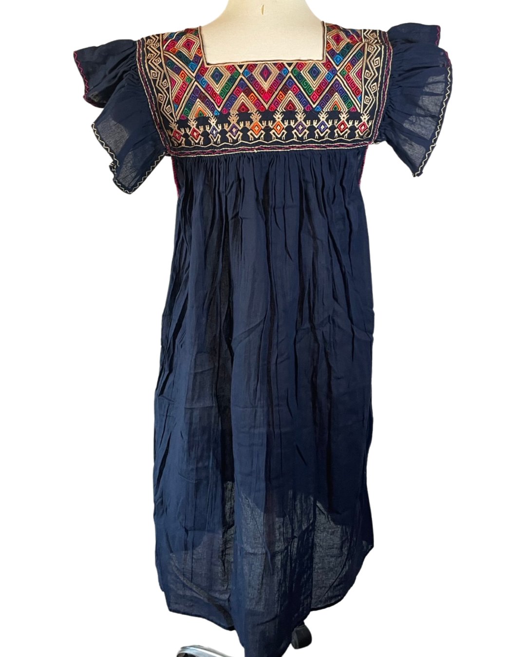 Pink and Silver – Vestido - Mulher por atacado – Vestido de jugo bordado mexicano
 (Várias cores disponíveis)2