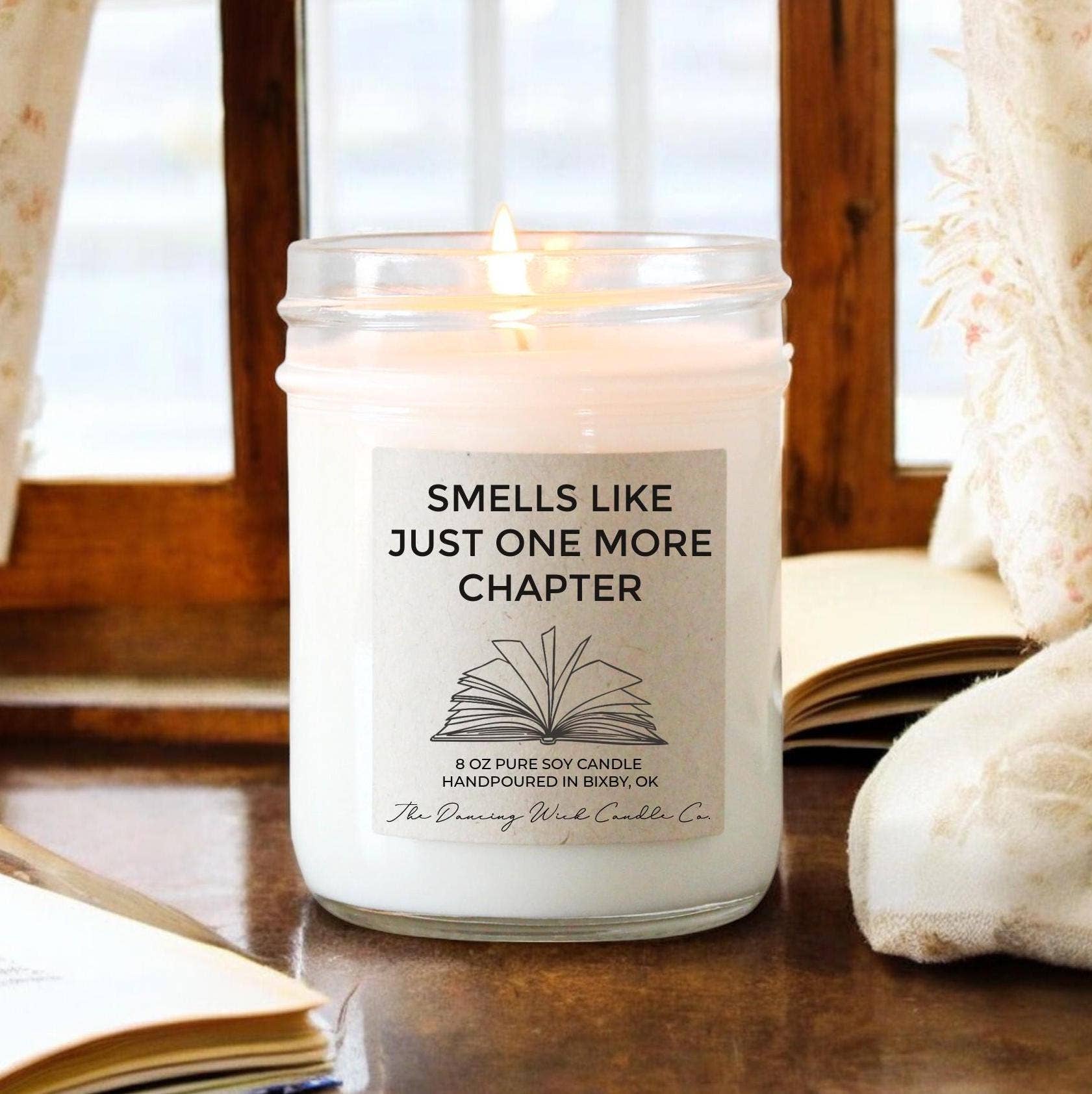 THE DANCING WICK CANDLES - Wholesale Jar/Filled Candle - Book Lover Gift Candle / Smells Like Just One More Chapter4