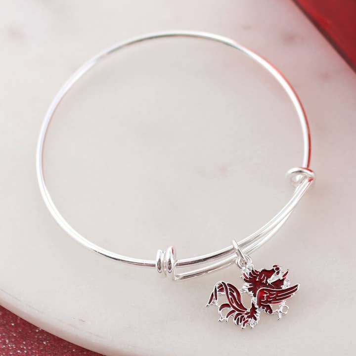 South Carolina Enamel Logo Wire Bracelet for wholesale by Seasons Jewelry