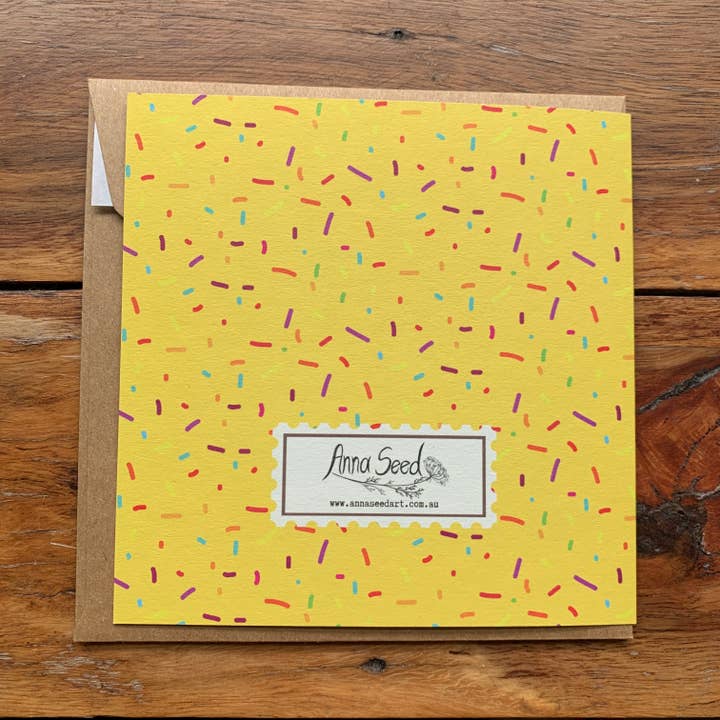 Anna Seed Art - Wholesale Birthday card - Occasion Card - Party Time! Cute bug illustration2