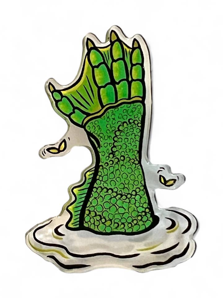 Beware of the Lagoon Acrylic Pin for wholesale by Mischief Made