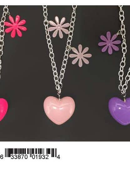 Item# 1932, Assorted heart Charming Charm Necklaces, for wholesale by BBToo