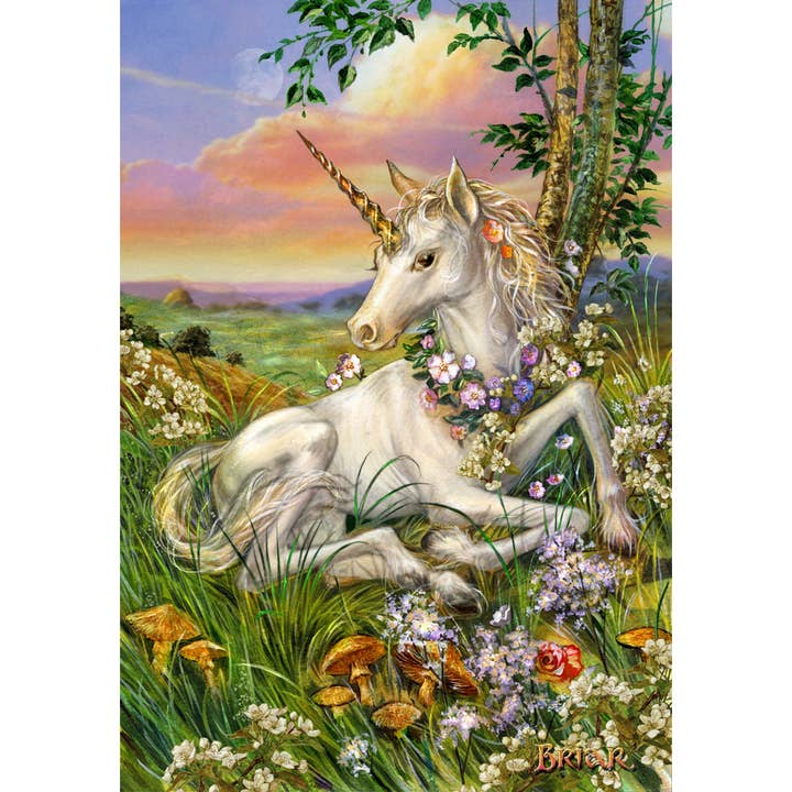 Newborn Unicorn A4 Poster Print In A3 Mount - Image by Briar for wholesale by Eastgate Resource