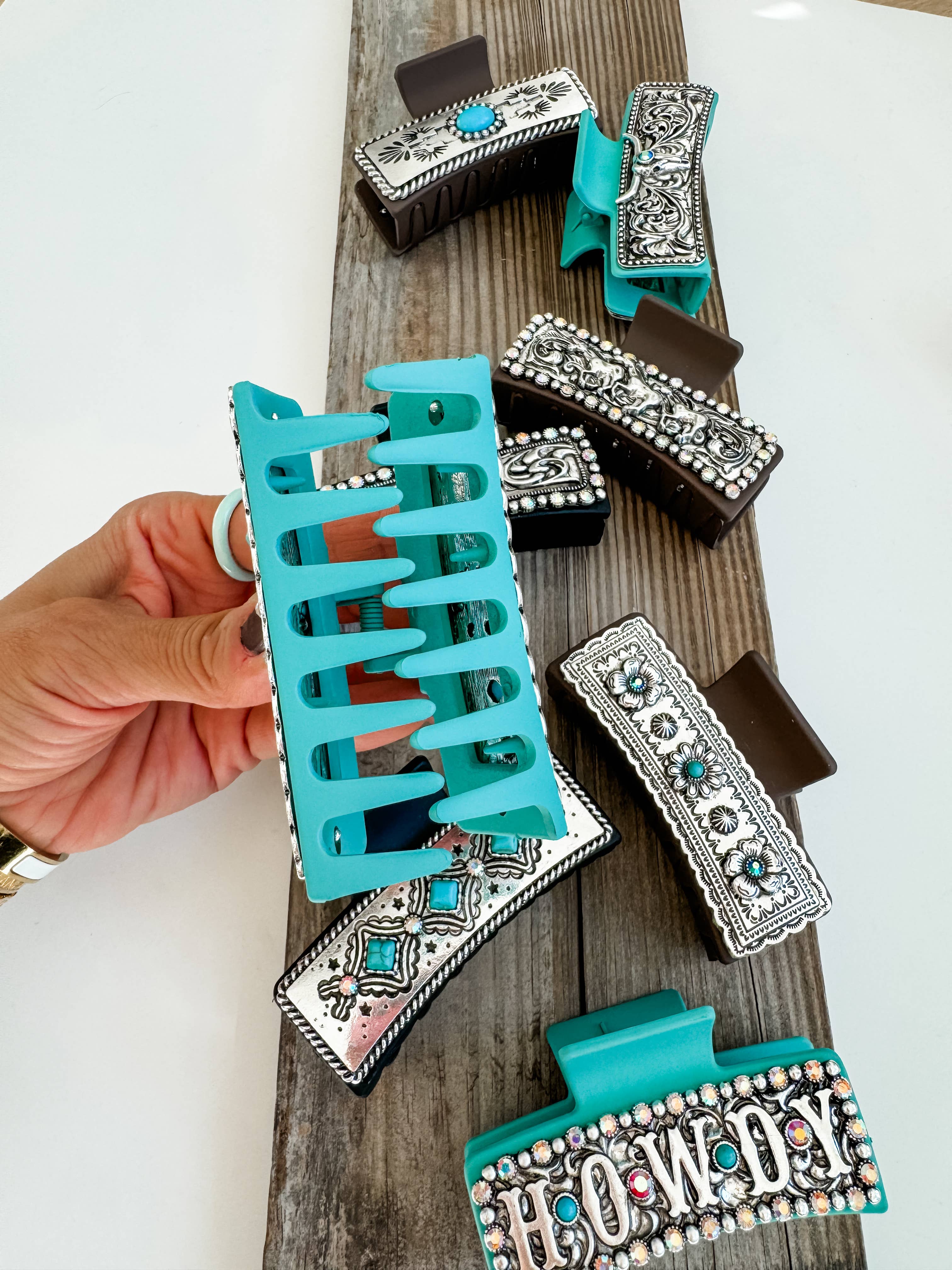 Boho Ranch Shop - Wholesale Hair Clip - Women's - Large Western Hair Clip Claw3