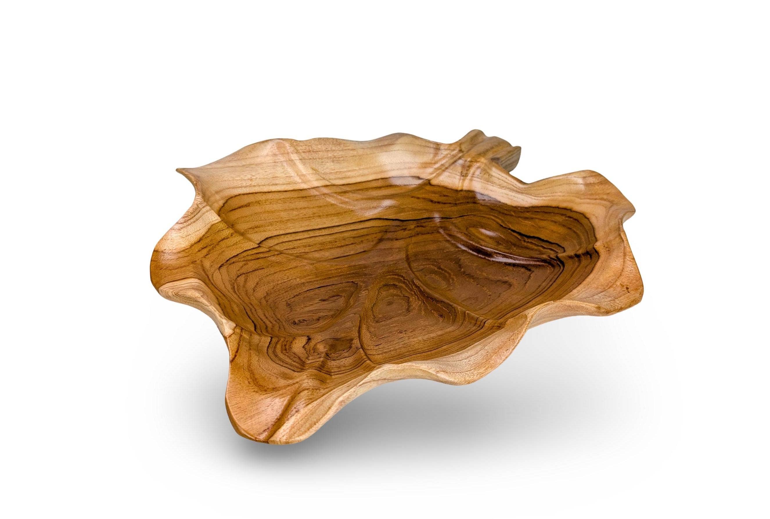 baligood - Wholesale Serve Bowl - WOOD CENTERPIECE BOWL, Wood Table Bowl, Wood Centerpiece, Teak Fruit Plate, Teak5