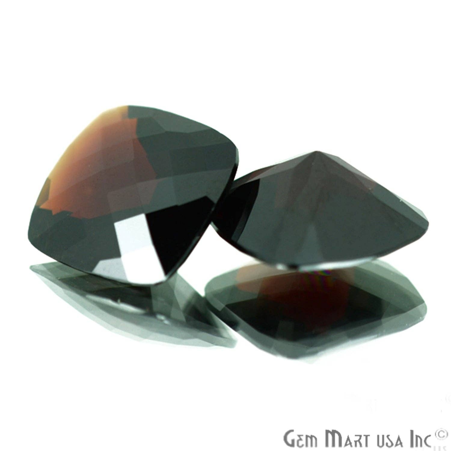 GemMartUSA - Wholesale Art Stones - Natural Garnet Cushion Faceted Loose Gemstone, 14mm, 1Pc0