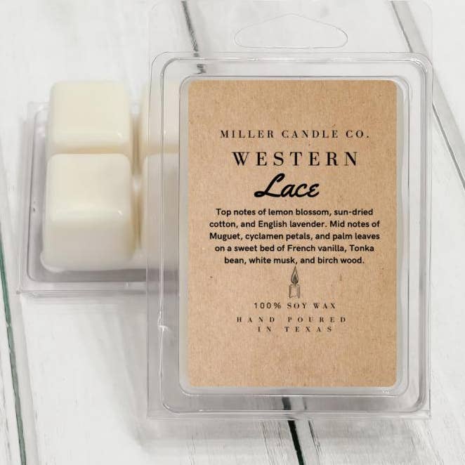 Western Lace Wax Melts for wholesale by Miller Candle Co.