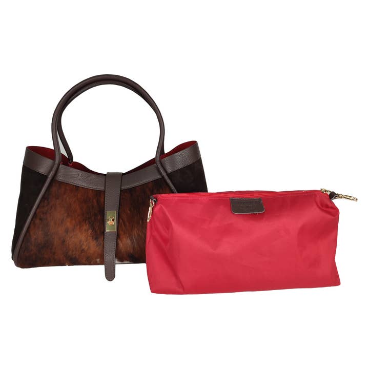 Muccata Suede and pony hair handbag for wholesale on Faire4
