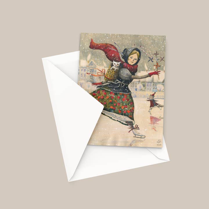Greeting Card "Skater" By Olga Grebennik for wholesale by DISPLEJ