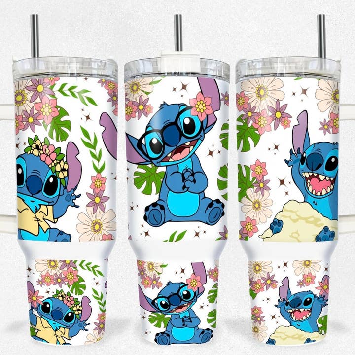 Blue Guy met bril 40 oz Tumbler Preorder 4 weken voor wholesale door Smile Graphics and Design