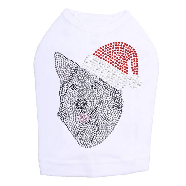 Dog in the Closet – wholesale Tröja - Hund – Husky/Tamaskan med Santa Hatt - Hundtank