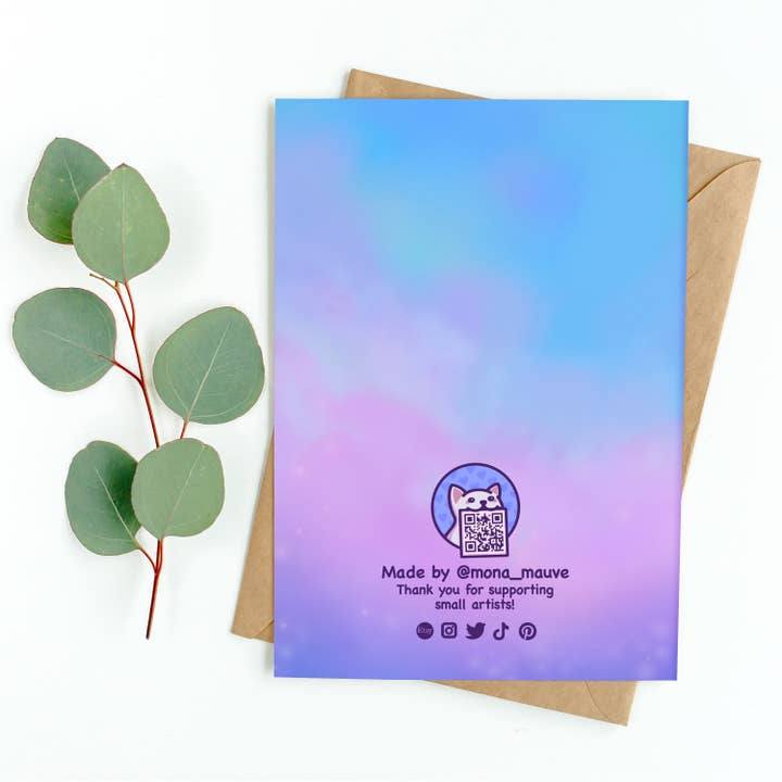 Mona Mauve • Silly Art! – wholesale Årsdagskort – Un Poco Loco | Roligt Cat Meme-jubileumskort2