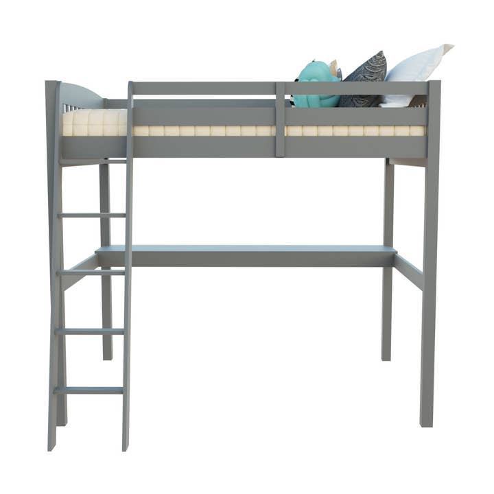 Full Size High Loft Bed with Desk and Storage for Kids for wholesale by Yes4Wood
