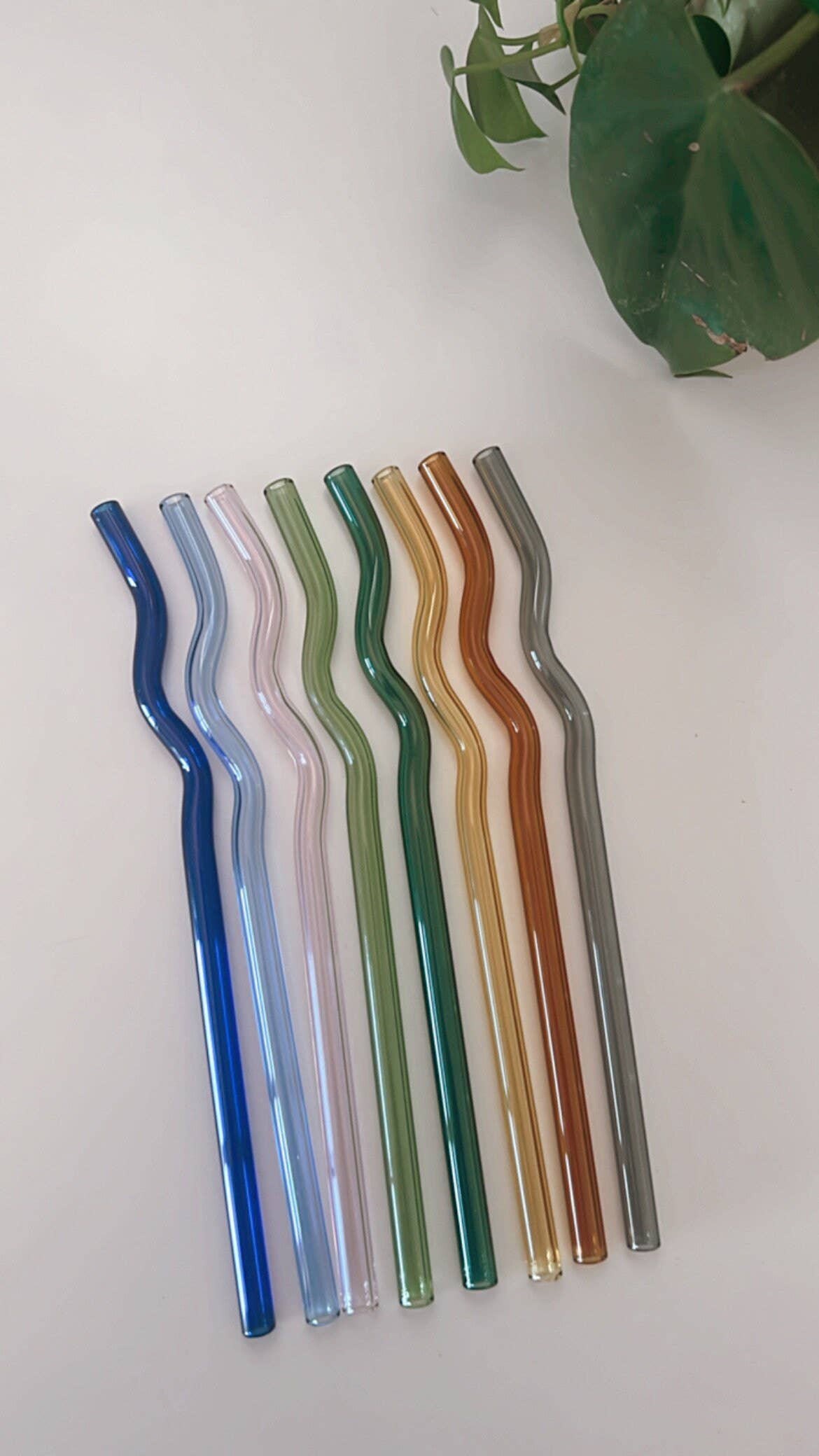 NVDSIGNZ - Vendita all'ingrosso Cannuccia - Cannucce di vetro ondulate multicolori per birra e caffè freddo.5