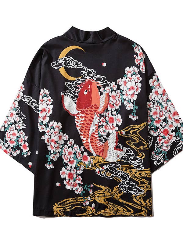YC6007 Fish in Spring Kimono for wholesale by niepce