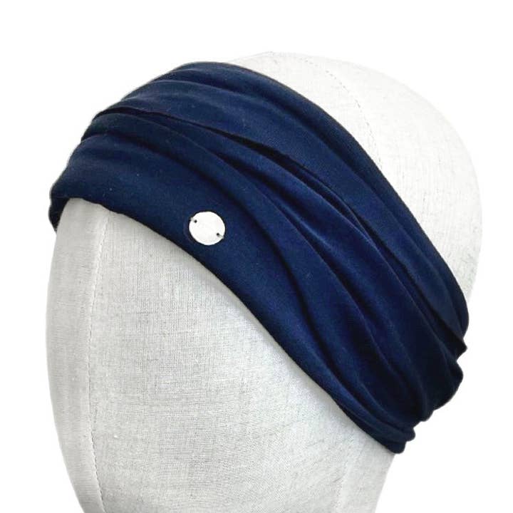 Woodstock Navy | Bandeau en bambou pour la vente par Mützenmafia