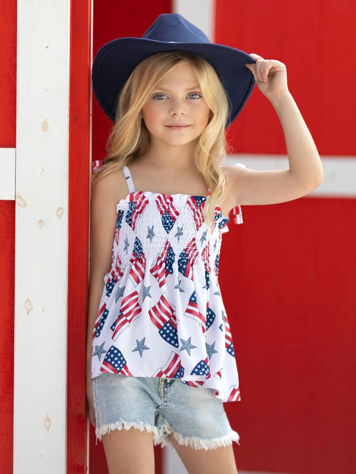 Lil Miss Liberty Jeansshorts im Set für den Großhandel von Mia Belle Girls • Wholesale