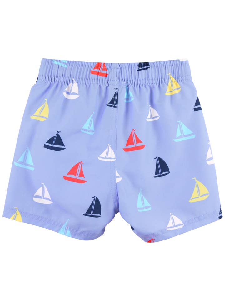 Blue Boys Down By The Bay Swim Trunks for wholesale on Faire