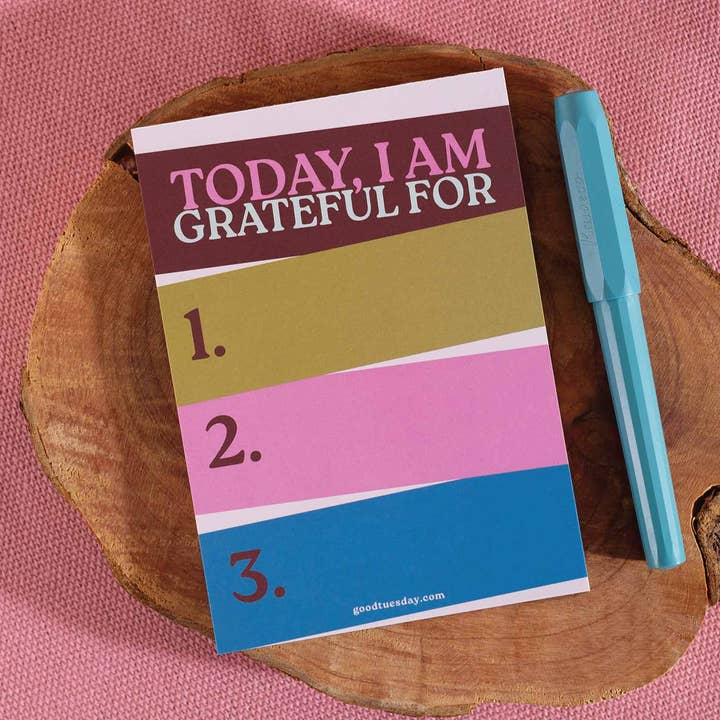 Daily Gratitude Pad | Work Hard, Play Nice | A6 for wholesale by Good Tuesday (Once Upon a Tuesday)