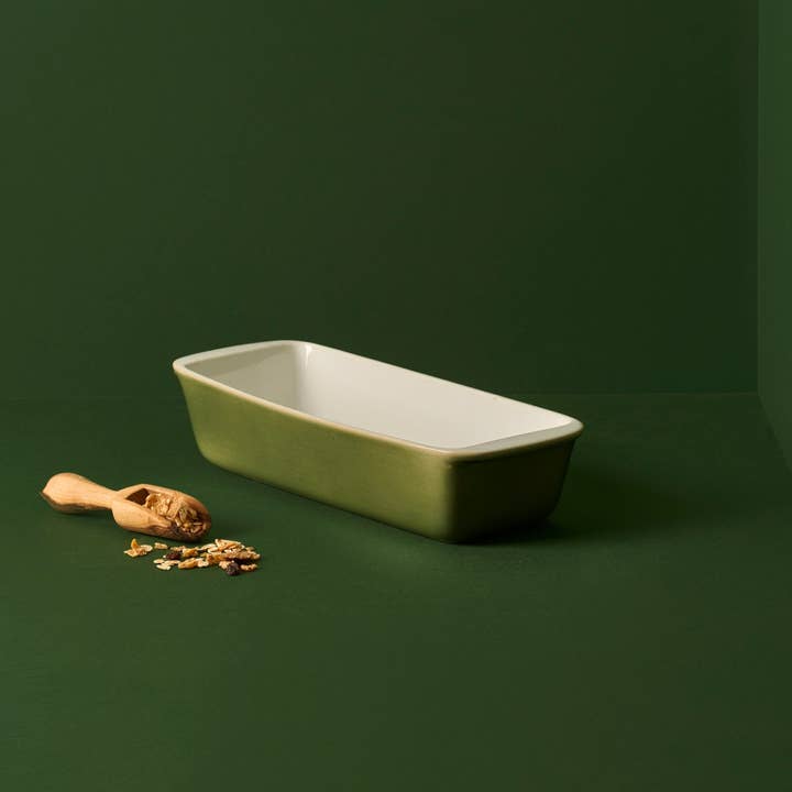 GHARYAN Stoneware & Olive Wood Tableware | Canada - Wholesale Bread tin - Handmade Stoneware Cake & Bread Pan | Oven to Table4