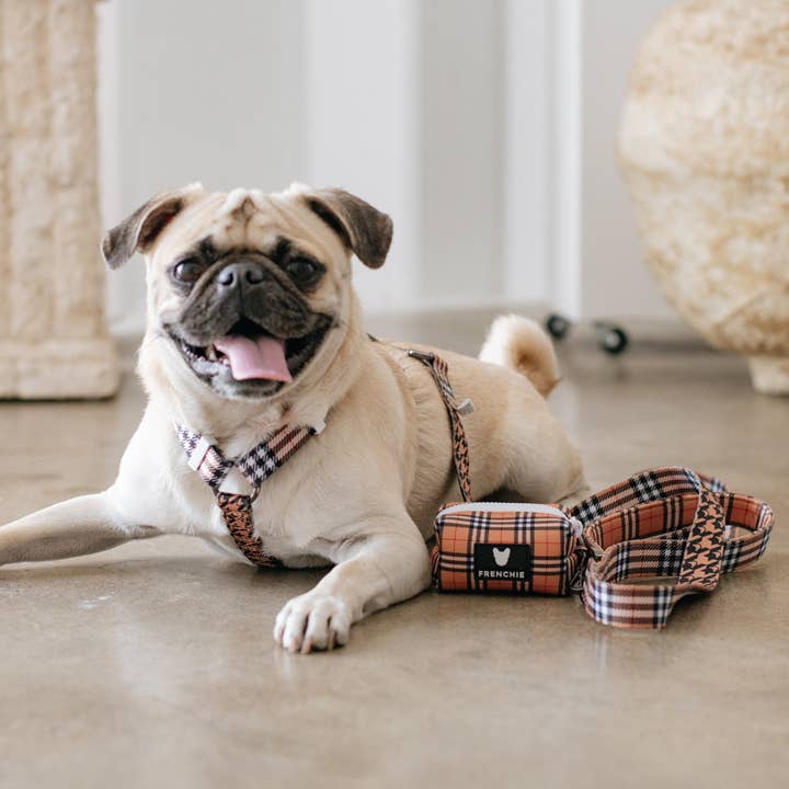 Frenchie – wholesale Bajspåseautomat – Frenchie Poo Väska Hållare - Tan Tartan1