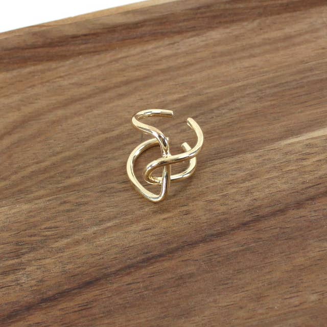 R24031 Double U Link Open Ring for wholesale by Pretty Persuasions