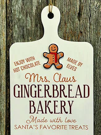 Gingerbread Cut Board Hanger for wholesale by DNS Designs
