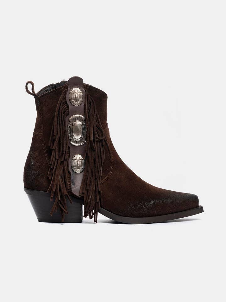 Mörkbruna mocka cowboyboots DX2430 för wholesale av METISSE