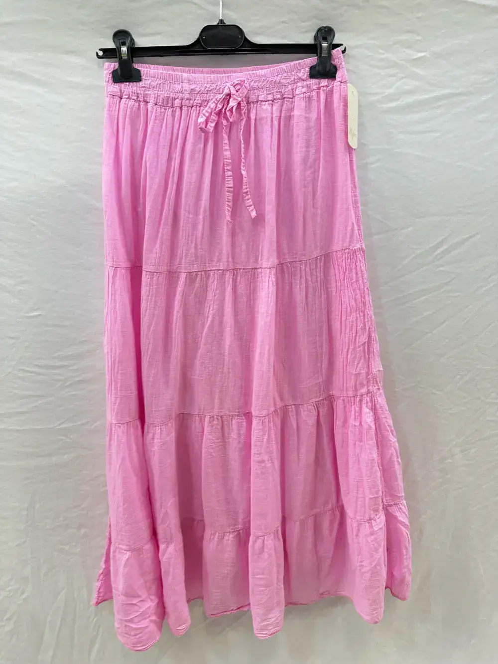 Mimi & Gogo – Engroshandel Nederdel - Dame – Lang bomuldsvoile nederdel med foer og elastik i taljen4