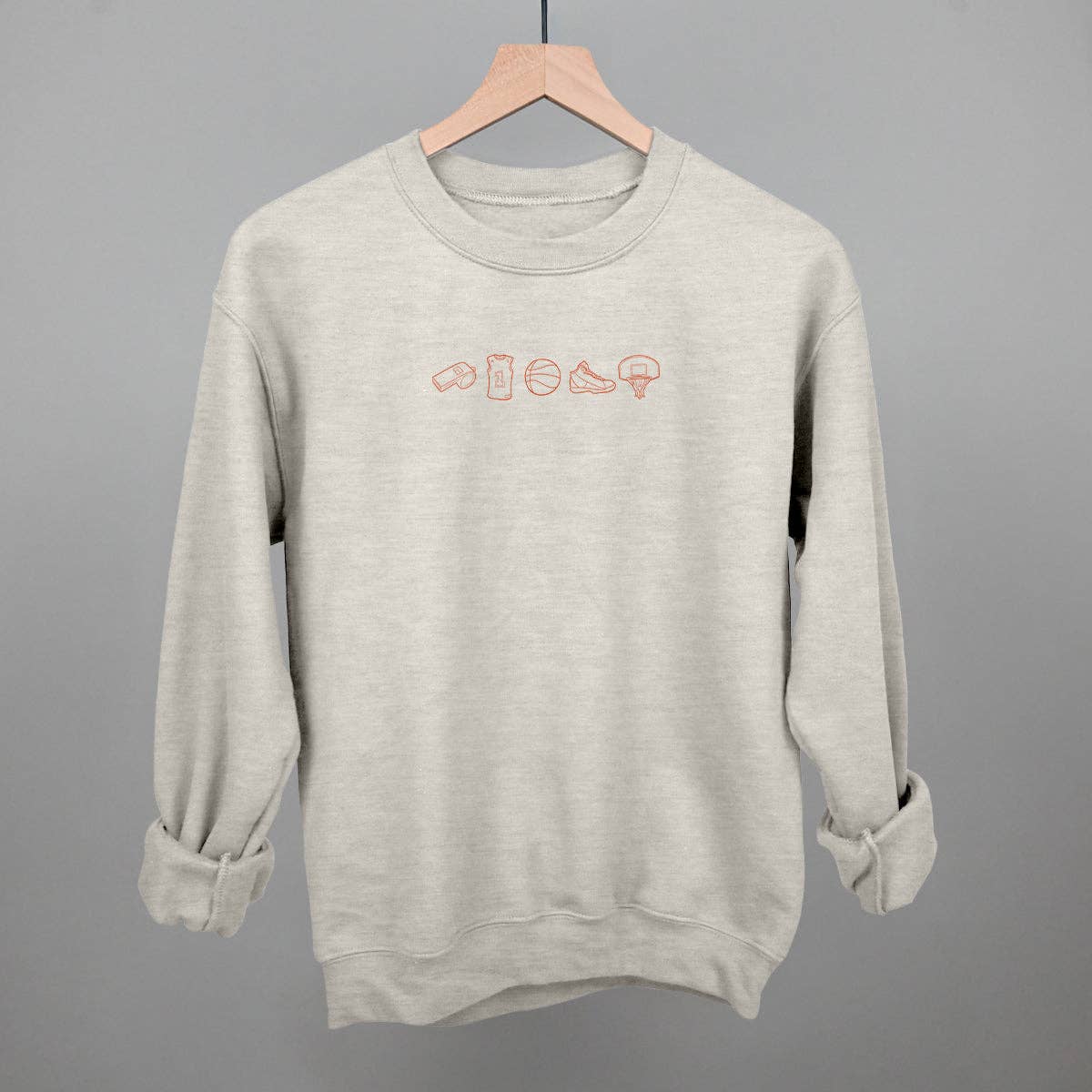 Ivy + Cloth - Vente Sweat-shirt à imprimés – femme - Gribouillis d'icônes de basketball9