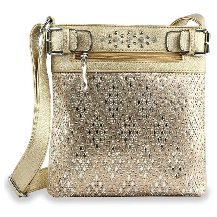 Handbag Express - Vente Sac à bandoulière – femme - Écharpe à bandoulière Diamond Bling2