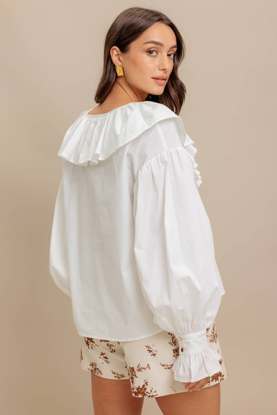 A solid woven top - IT13801 WHITE for wholesale on Faire4