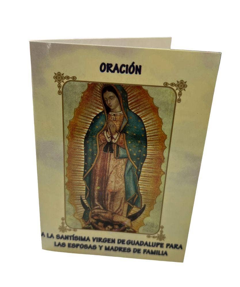 SAN JUDITAS RELIGIOUS ARTICLES – wholesale Religiöst kort – DUBBELTRYCK MED BÖN: VÅR FRU AV GUADALUPE0