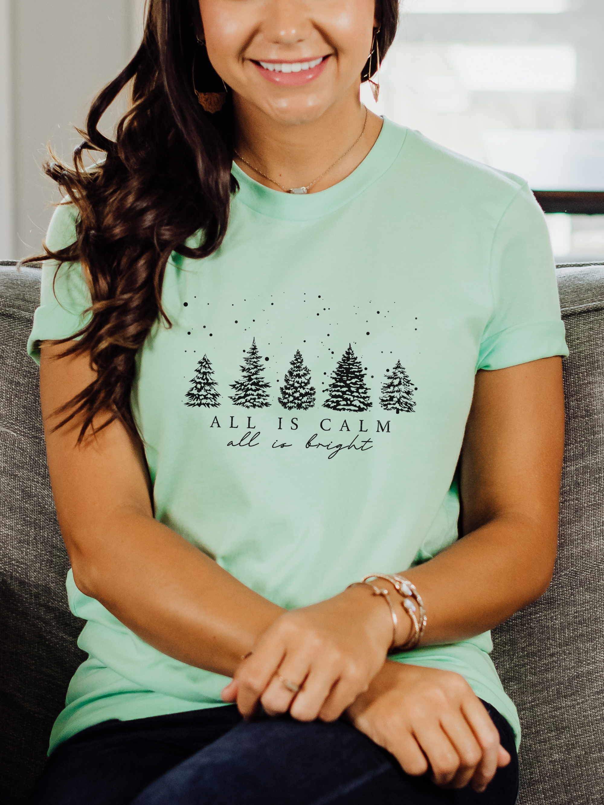 Scripted Pearl - Wholesale T-Shirt (Graphic) - Women's - Christian Tshirts, Christmas T Shirts, Silent Night7