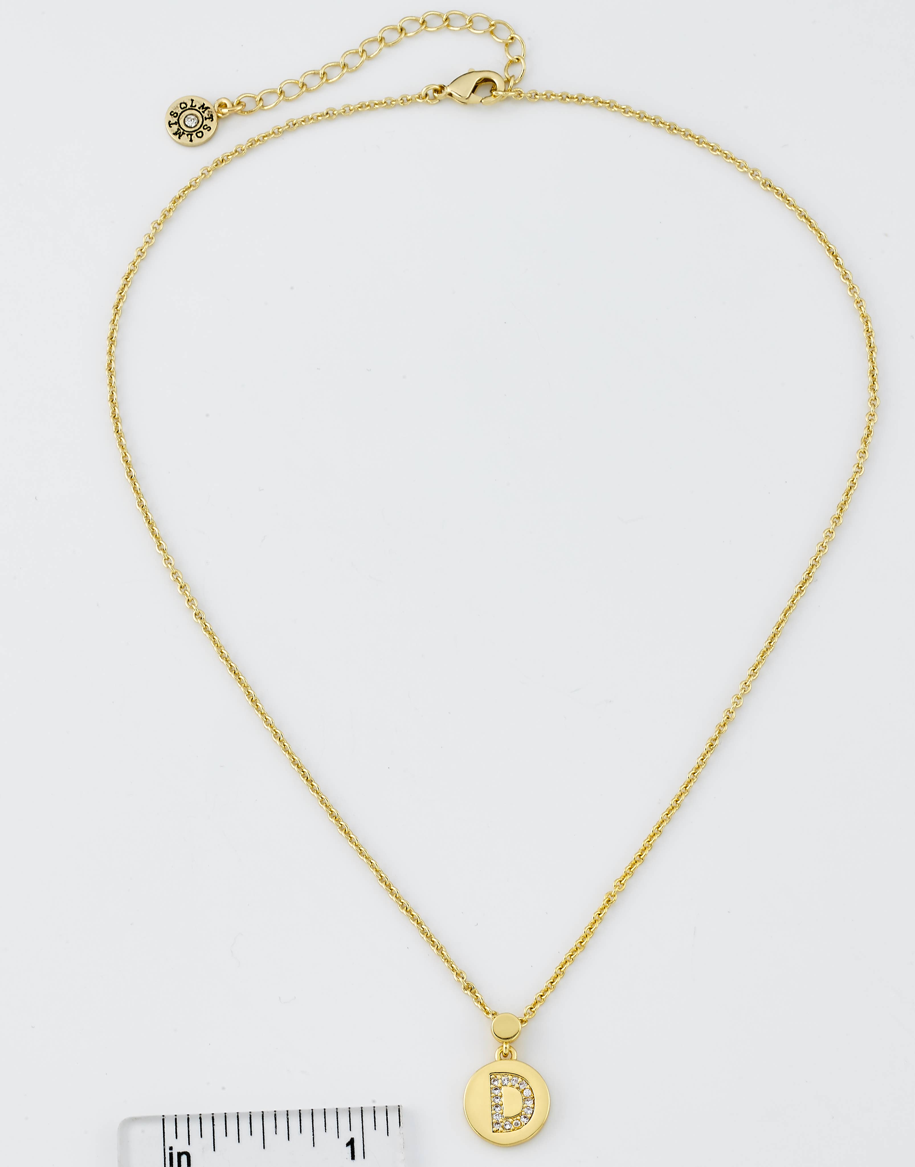 Little Miss Twin Stars - Wholesale Pendant/Charm Necklace - LMTS Classic! Initial Disc Pendant Necklace117