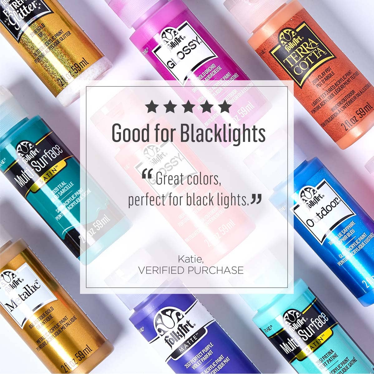 Plaid Crafts - Wholesale Acrylic Paint - FolkArt Neon Blacklight Acrylic Paint 2 oz and 8 oz21
