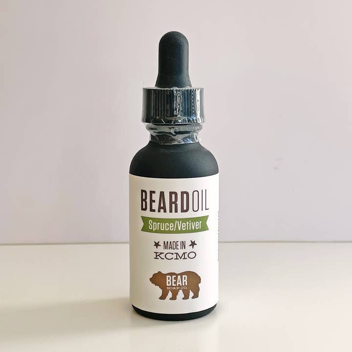 Aceite de abeto negro/Vetiver Barba para venta al por mayor de Bear Soap Company