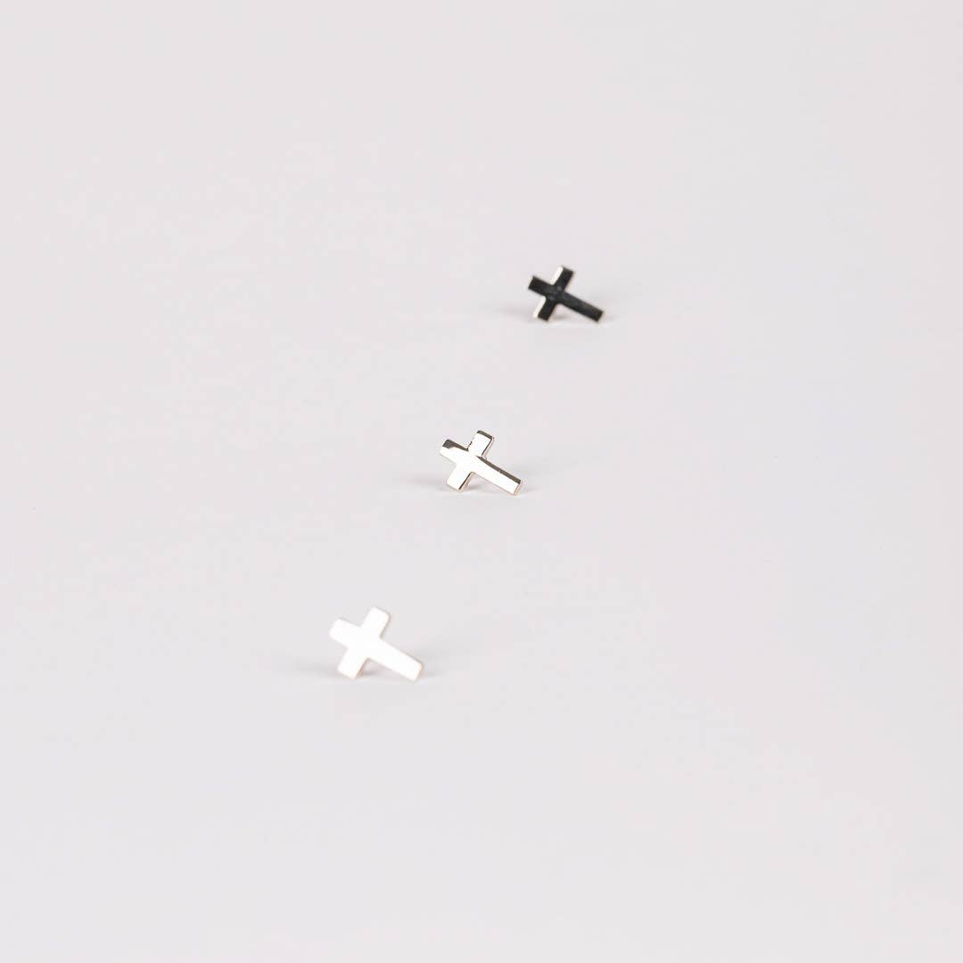 Swanson Christian Products - Wholesale Lapel Pin/Button - Lapel Pin Cross Silver 1/2In - Pack of 61