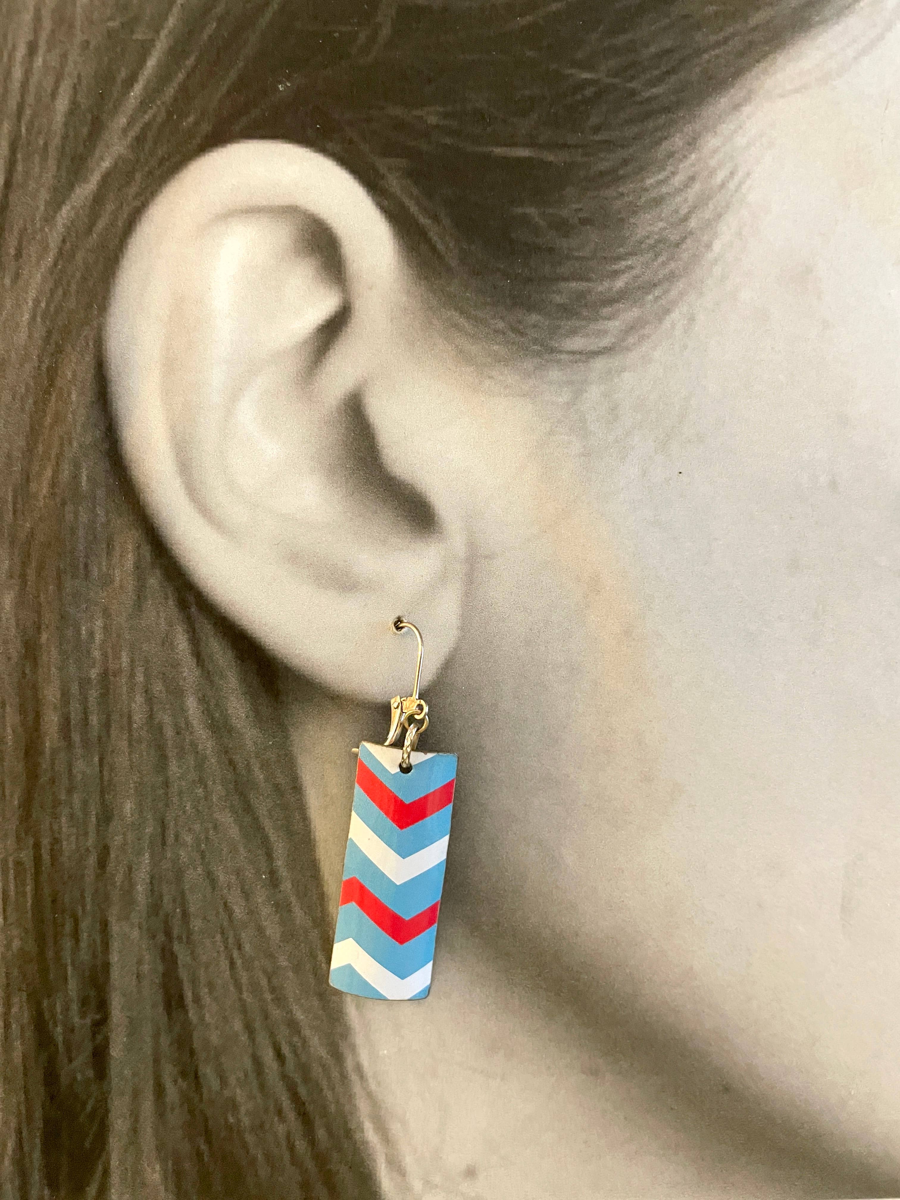 TTE Designs - Wholesale Dangle Earrings - Best Sellers - Set of 12 Recycled Vintage Tin Earrings 25