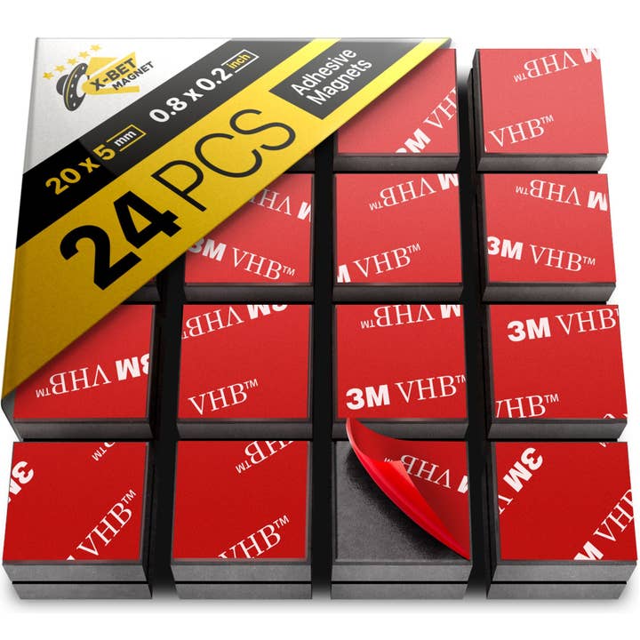 24 cuadrados magnéticos de ferrita autoadhesivos para manualidades y bricolaje para venta al por mayor de X-bet MAGNET