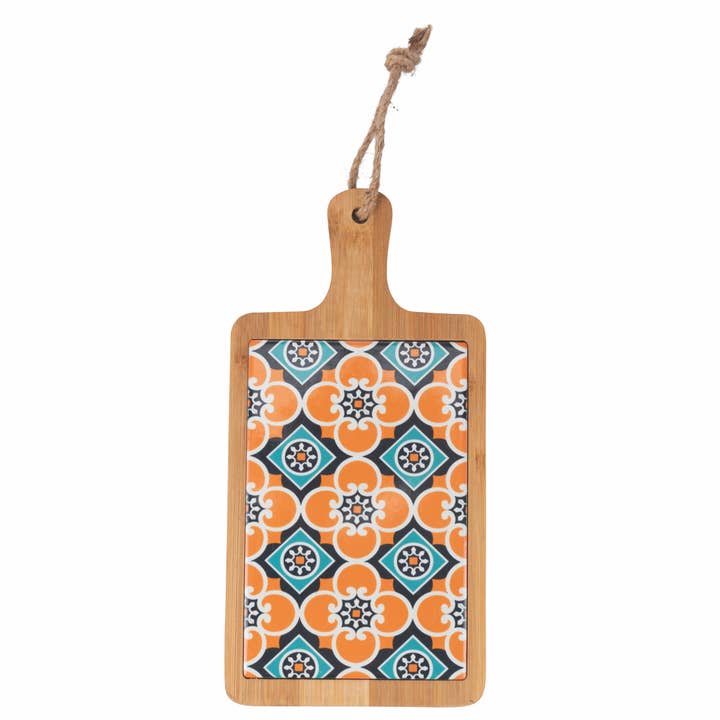 VALLADOLID CUTTING BOARD WITH HANDLE 15X29.5CM ORANGE for wholesale by VdE Tivoli 1996