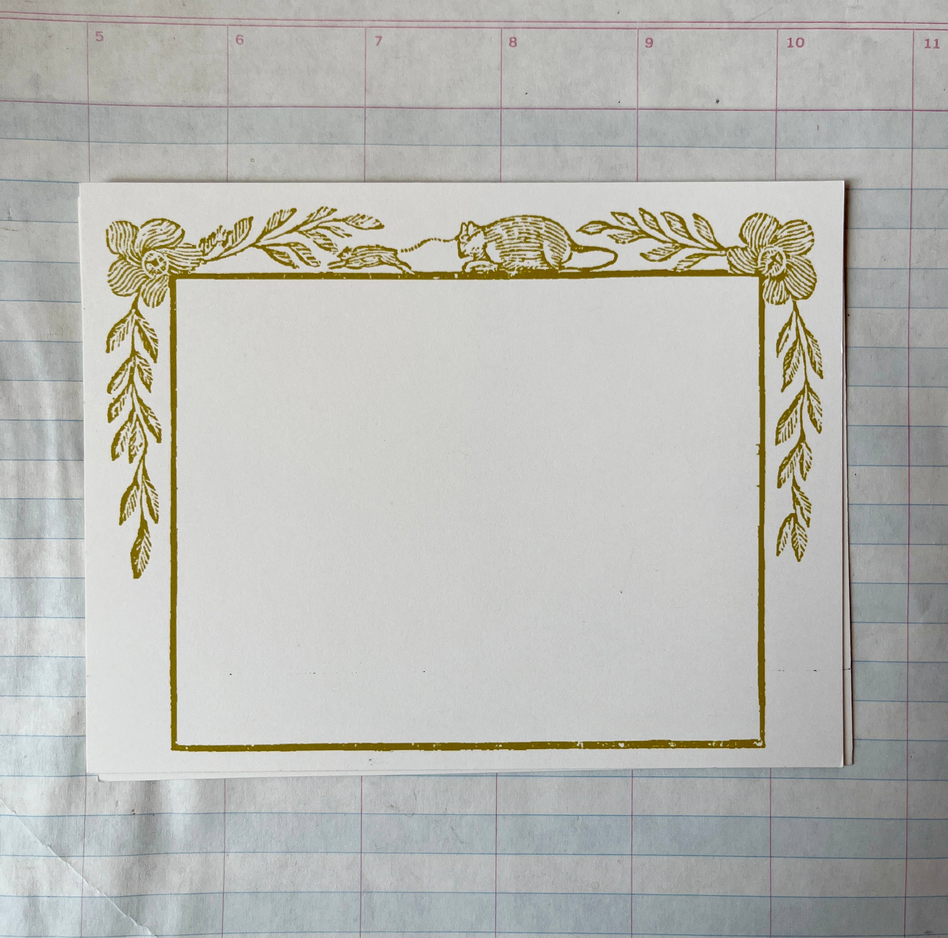 Parcel - Wholesale Stationery/Notecard Set - Printers Specimen Frames II Gold0