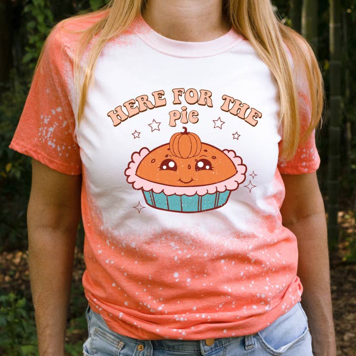 Here For The Pie Fall Tee for wholesale by Londas Trendy Tees