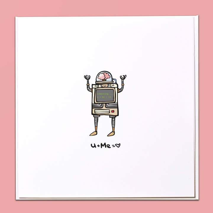 Tú + Yo = ♥ Tarjeta de Felicitación para venta al por mayor de The Crafty Giraffe