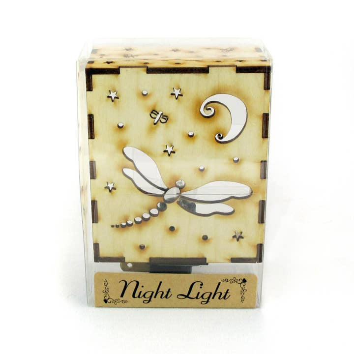 Made and Assembled - Wholesale Night Light - Intricate Wooden Night Light Dragonfly