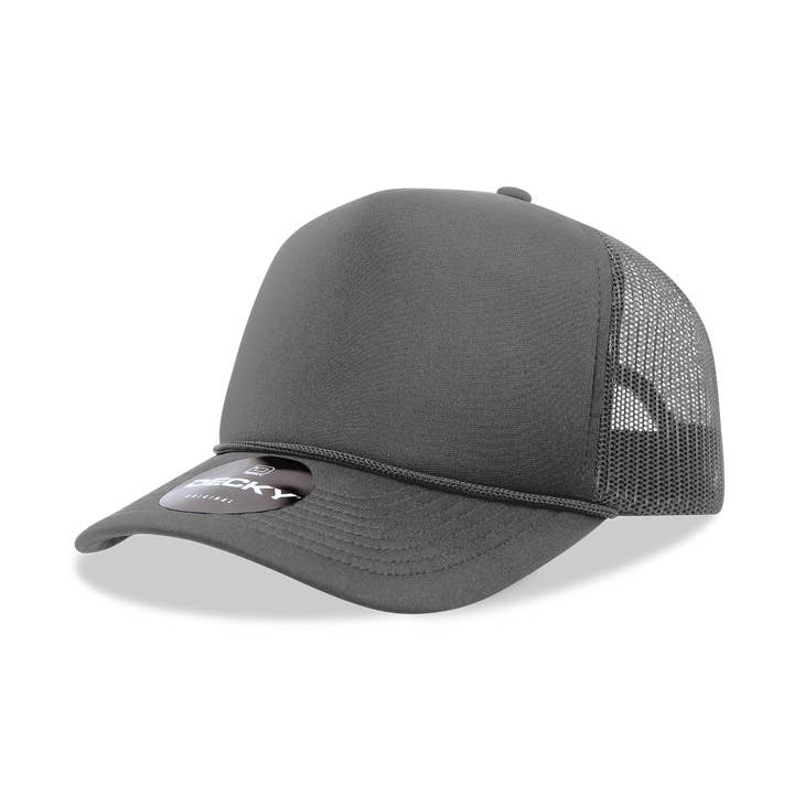 The Park Wholesale - Wholesale Trucker Hat - Unisex - Decky 6025 - Mid Profile, 5 Panel Foam Trucker Hat - 6025