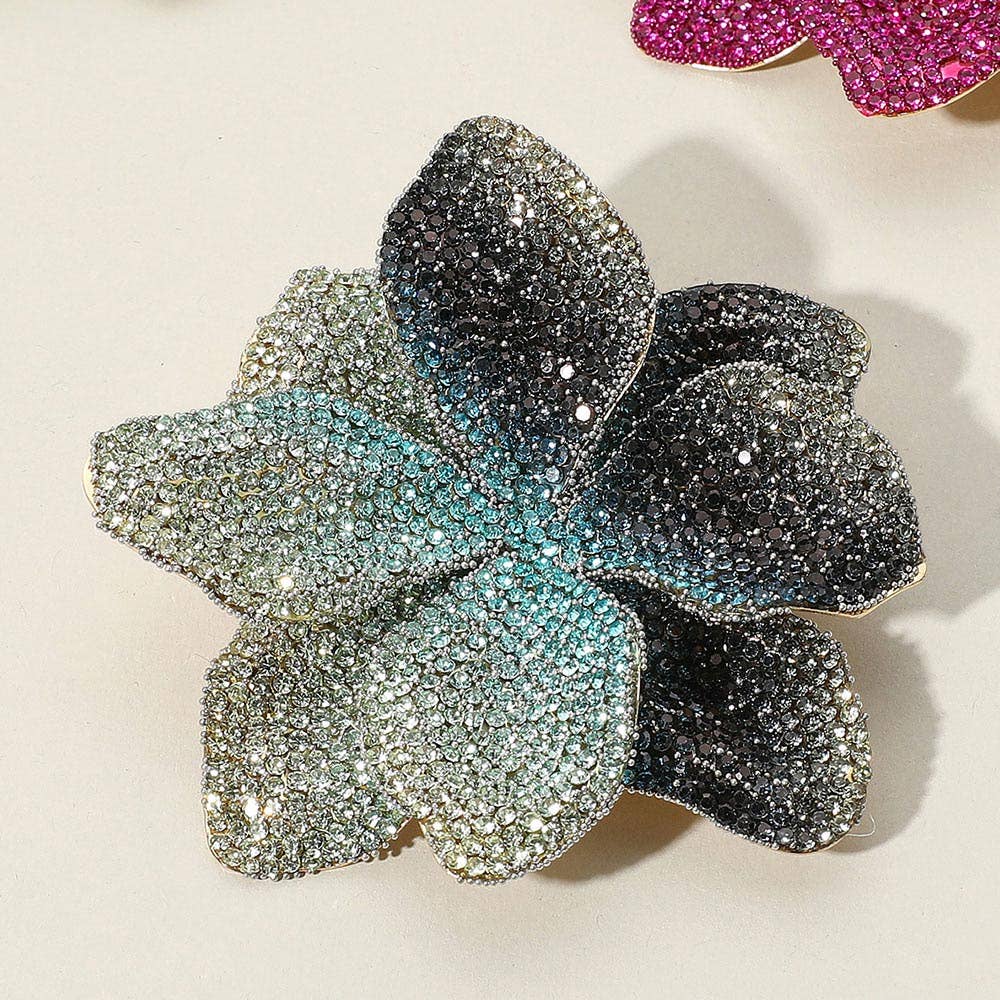 Sensibling Corp. – wholesale Brosch – Stenbelagd blommanål brosch / Alligatorsnapp hårklämma6