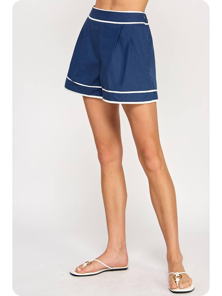 Strut & Bolt - Wholesale Shorts - Women's - Color Block Piping Poplin Shorts16