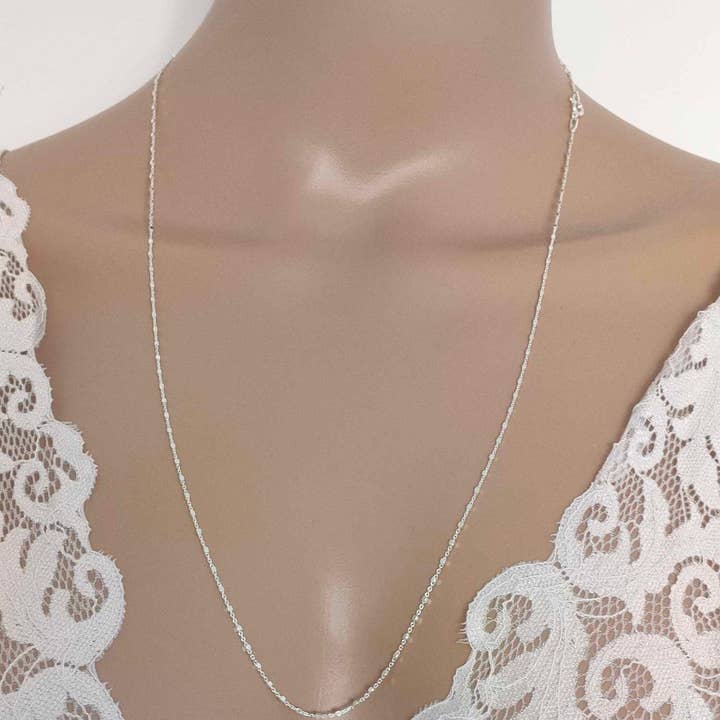 Thanina bijoux - Wholesale Link & Chain Necklace - 925 silver chain with square links3